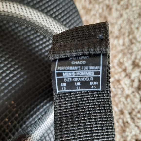 Chaco Z1 Adjustable Wide Strap Classic Sandals Split Gray Vibram Hiking Sandals - Picture 13 of 16